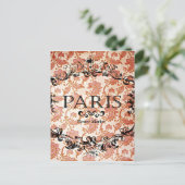 Vintage Paris Damask Briefkaart (Staand voorkant)