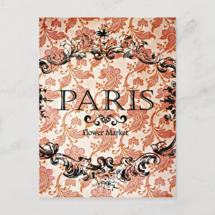 Vintage Paris Damask Briefkaart