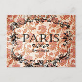 Vintage Paris Damask Briefkaart (Voorkant)