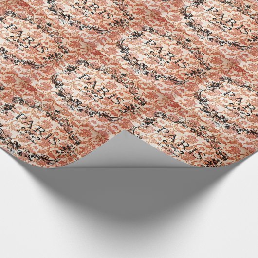 Vintage Paris Damask Cadeaupapier (Hoek)