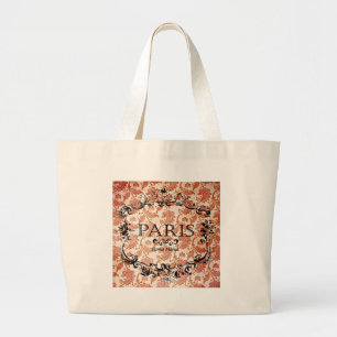 Vintage Paris Damask Grote Tote Bag