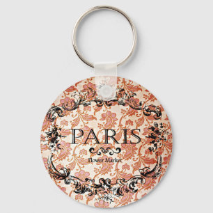 Vintage Paris Damask Sleutelhanger