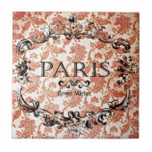 Vintage Paris Damask Tegeltje (Voorkant)