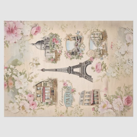 Vintage Paris Decoupage Tissuepapier (Voorkant)