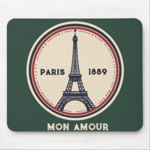 Vintage Paris Eiffel Toren 1889 Muismat