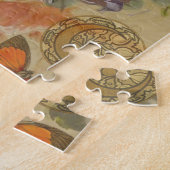 Vintage Paris Flapper Art Deco Pauw Collage Legpuzzel (Zijkant)
