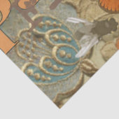 Vintage Paris Flapper Art Deco Pauw Collage Tissuepapier (Detail)