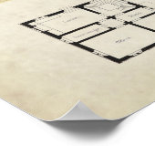 Vintage Paris France Architecture Drawing no. 1 Poster (Hoek)