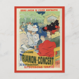 Vintage Paris garden Trianon concert ad Briefkaart