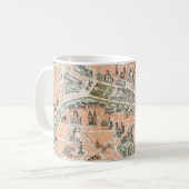 Vintage Paris Map Coffee Mok (Voorkant links)