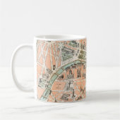 Vintage Paris Map Coffee Mok (Links)