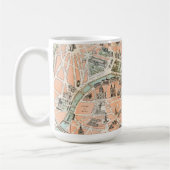 Vintage Paris Map Coffee Mok (Links)