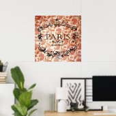 Vintage Paris Market Floral Poster (Thuiskantoor)