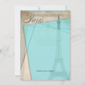 Vintage Paris Maskerade Feest Kaart (Achterkant)