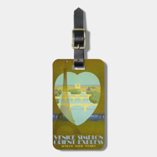 Vintage Paris Orient Express Travel Poster Label Bagagelabel