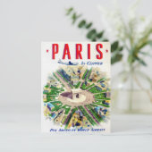 Vintage Paris Pan American Adv Briefkaart (Staand voorkant)