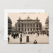 Vintage Paris Post Card, Opera House Briefkaart (Voorkant / Achterkant)