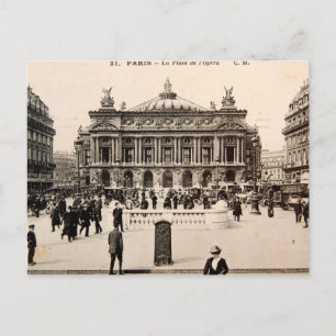 Vintage Paris Post Card, Opera House Briefkaart