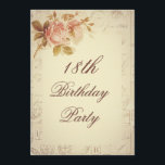 Vintage Paris Postmarks Chic Rozen 18th Birthday Kaart<br><div class="desc">Elegant gepersonaliseerd / aangepast op maat 18e verjaardagsfeestdag uitnodigingen voor tienermeisjes. Mooie, romantische, Edwardiaanse collage met roze rozenbloemen met een antiek Parijs, Frankrijk plaatst het lijst op een mooie antiek roomkleurige achtergrond. Dit zijn stijlvolle, klastige, trendy, glamoureuze, ouderwetse bloemlezersuitnodigingen met modieuze Franse, parijse postzegels en oud, vette handschrift. Deze schattige,...</div>