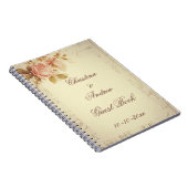 Vintage Paris Postmarks Chic Rozen Guest Book Notitieboek (Rechterzijde)
