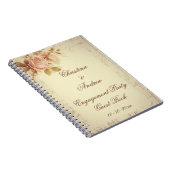 Vintage Paris Postmarks Chic Rozen Guest Book Notitieboek (Rechterzijde)