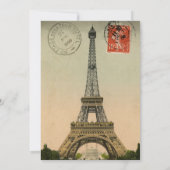 Vintage Paris Quinceanera 15 Verjaardag Uitnodigen Kaart (Achterkant)