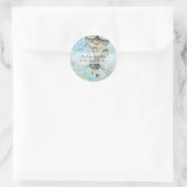Vintage Paris Steampunk Trouwfeest Ronde Sticker (Tas)