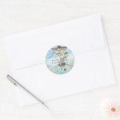 Vintage Paris Steampunk Trouwfeest Ronde Sticker (Envelop)