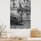 Vintage Paris Street Poster (Keuken)