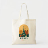 Vintage Paris Tote Bag – Franse Kathedraal Retro (Voorkant)