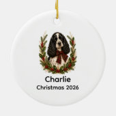 Vintage Parti Cocker Spaniel Kerst Ornament (Achterkant)