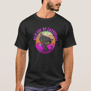 Vintage Pas Op Voor Katshouding Kat Pun Kitten T-shirt