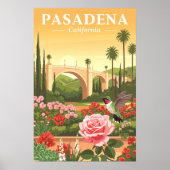 Vintage Pasadena California Poster (Voorkant)