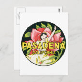 Vintage Pasadena Californië Briefkaart (Voorkant / Achterkant)