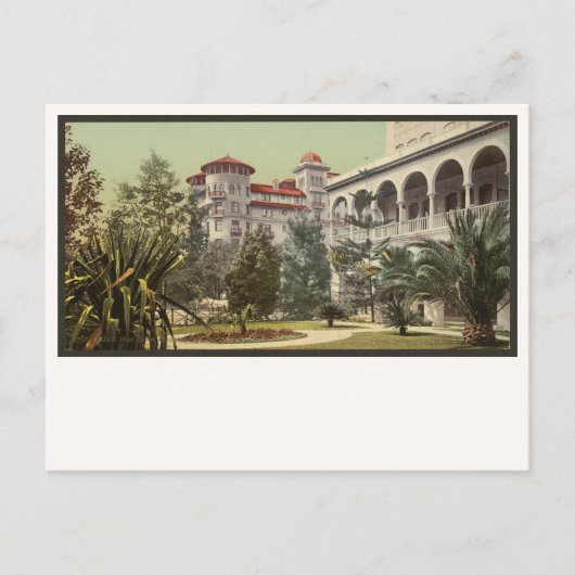Vintage Pasadena Hotel Groen Foto Begin 1900s Briefkaart (Voorkant)