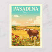 Vintage Pasadena Texas Briefkaart (Voorkant)
