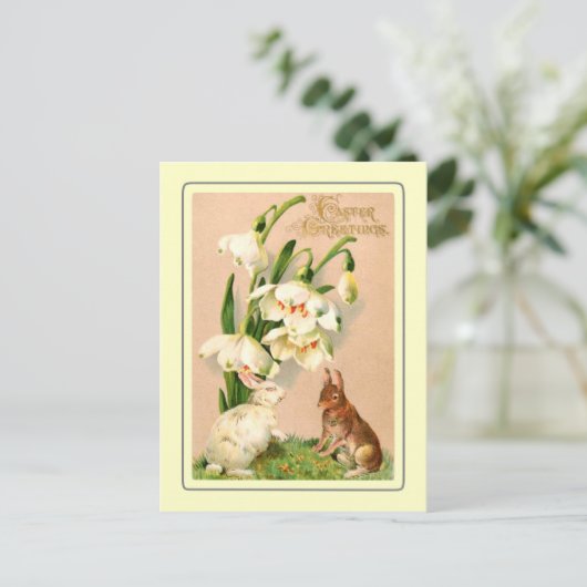 Vintage Pasen Feestdagenkaart (Staand voorkant)