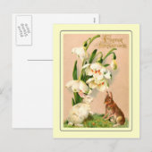 Vintage Pasen Feestdagenkaart (Voorkant / Achterkant)