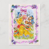 Vintage Pasen kaart (Voorkant)