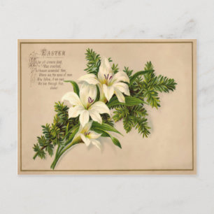 Vintage Pasen Lily Briefkaart