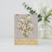 Vintage Pasen Lily Feestdagenkaart (Staand voorkant)