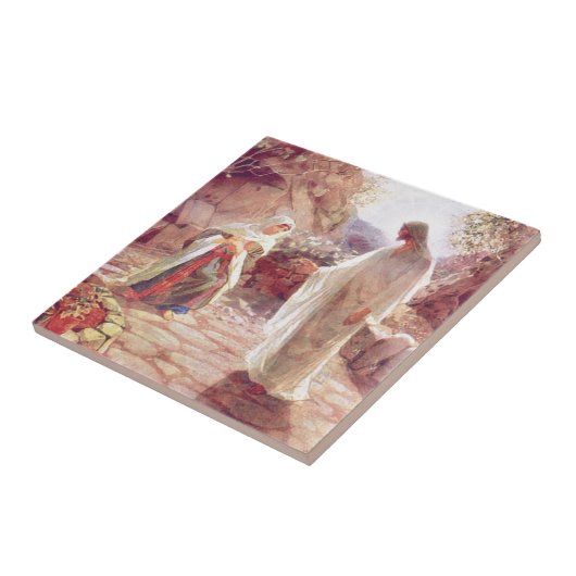 Vintage : pasen- tegeltje (Zijkant)