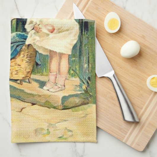 Vintage : pasen- theedoek (Quarter Fold)