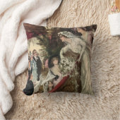 Vintage pasgetrouwd paar, Victoriaanse bruid gooit Kussen (Deken)