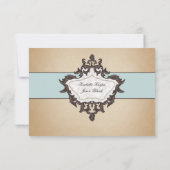 Vintage Paspoort Ticket RSVP Kaartje (Achterkant)