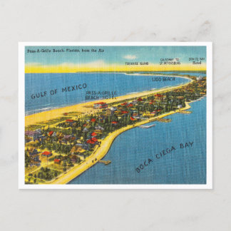 Vintage Pass-a-Grille, uitzicht van de luchthaven  Briefkaart