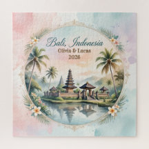 Vintage Pastel Bali Op Maat Gemaakte Twee Namen Aa