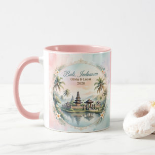 Vintage Pastel Bali Op Maat Gemaakte Twee Namen Aa Mok
