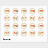 Vintage Pastel Bedankt Bloemenslinger Stickers  (Vel)
