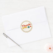 Vintage Pastel Bedankt Bloemenslinger Stickers  (Envelop)